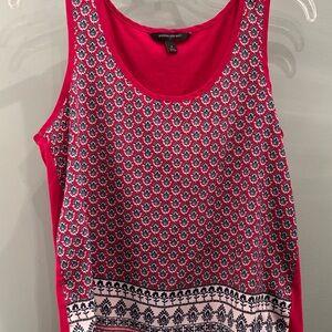 Banana Republic Pink and Black Patterned Tank Top